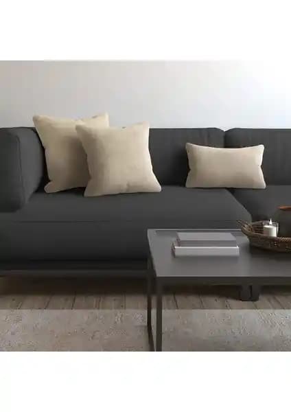 Demor Home Soft Series Ay Taşı Beji Kırlent Kılıfı, Şık ve Dayanıklı Tasarım ile Ev Dekorunuza Zarif Dokunuş