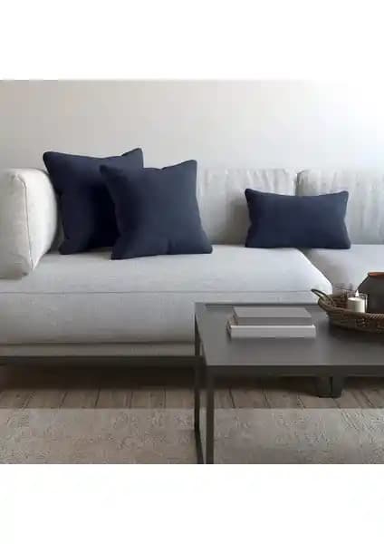 Demor Home Soft Serisi Lacivert Kirliantlı Yastık Kılıfı Modern ve Dayanıklı Tasarım