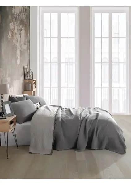 Destiny Hometex 4 Katlı Çift Kişilik Müslin Pamuk Yatak Örtüsü Güvenli ve Çok Yönlü Kullanım