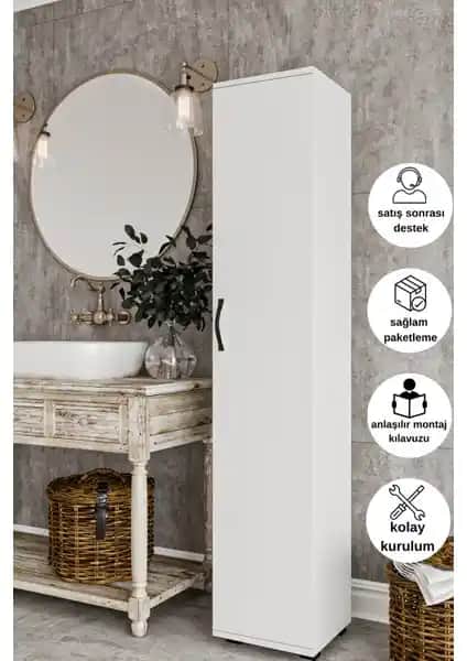 Dewoody Çok Bölmeli Banyo Dolabı: Modern ve Dayanıklı Depolama Çözümü