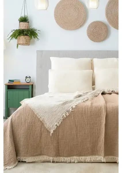 Dokubba Müslin Yatak Örtüsü: Doğal ve Nefes Alabilir Pamuklu Yatak Dekorasyonu