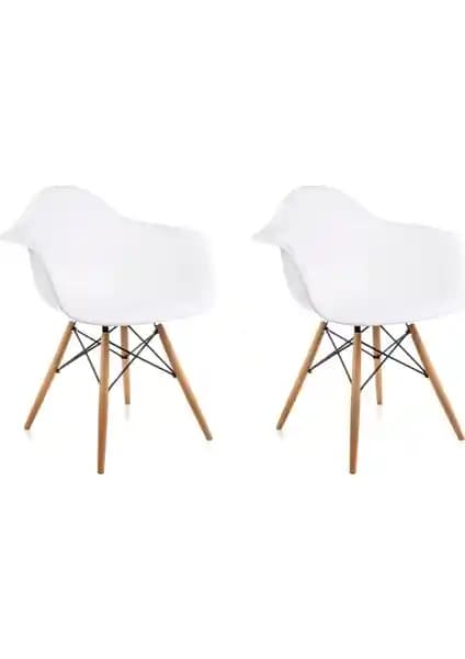 Dorcia Home Kolçaklı Beyaz Sandalye Modern Tasarım ve Dayanıklılık Özellikleri