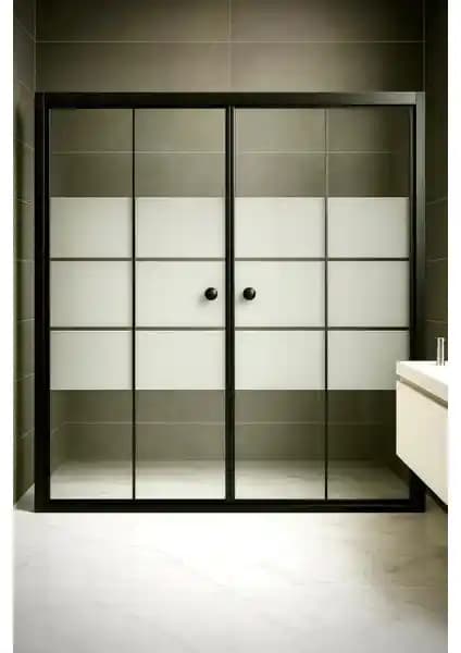 Durul Siyah Box Desen Duşakabin ile Modern ve Şık Banyo Tasarımı İmkanı