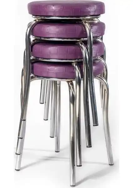 Ekip Shop 4'lü Mor Mutfak Sandalyesi Modern Tasarım ve Dayanıklılık Bir Arada