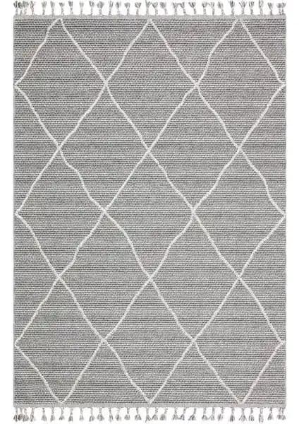 Eko Halı Soho Sh 02 Gri İnce Etnik Motifli Modern Halı, Dayanıklı ve Havalı Tasarım