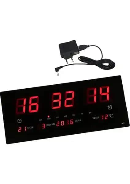 Elaccent F Fityle Dijital Duvar Saati: Şık Tasarım ve Çok Fonksiyonlu Kullanım
