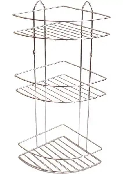 Emsa 3'lü Eko Oval Banyo Köşe Rafı EK03 ile Mekanınızı Düzenleyin