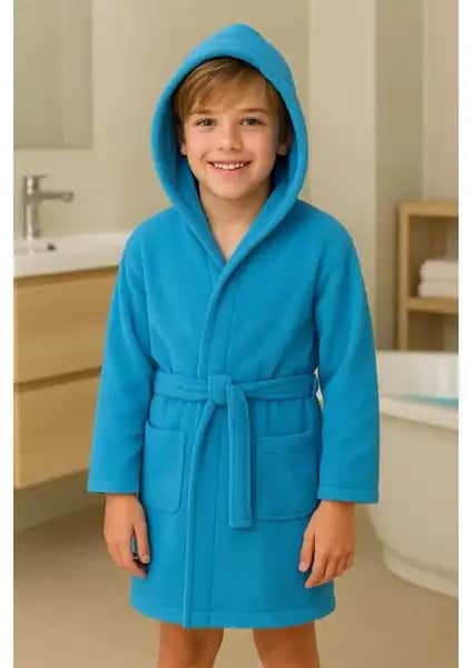 Ender Home CottonVerse Çocuk ve Gençler İçin %100 Pamuk Kapşonlu Bornoz Ürünü