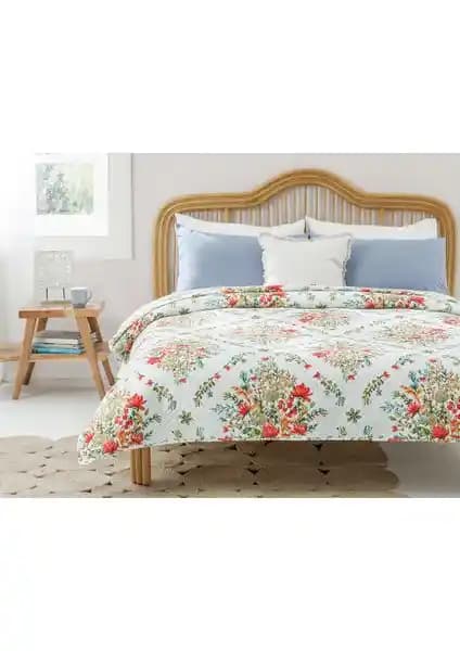 English Home Boho Flowers Tek Kişilik Çok Amaçlı Yatak Örtüsü: Renkli ve Dayanıklı Tasarım