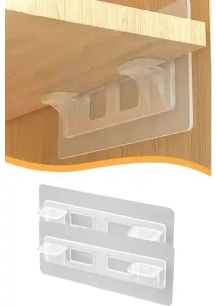 Epazzar 8 Adet Yapışkanlı Raf Destek Aparatı ile Kolay ve Güçlü Raf Düzenlemesi