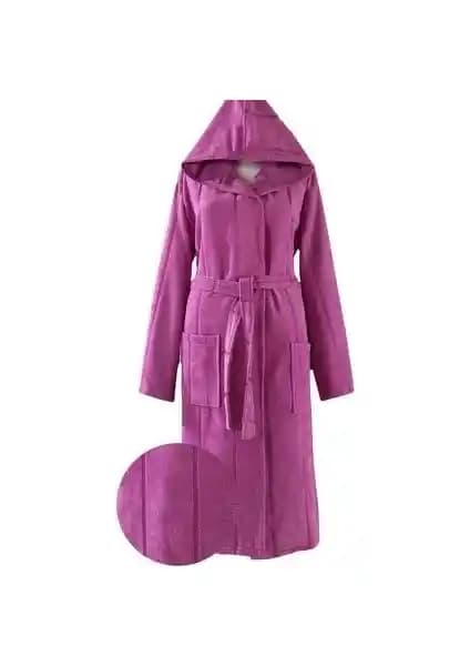 Ephemeris Lara Mor Kapüşonlu Unisex Pamuk Bornoz Yüksek Su Emme ve Konfor Özellikleri