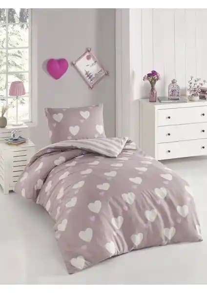 Eponj Home Junior Nevresim Seti Gülkurusu Renkli ve Dayanıklı Tek Kişilik Yatak Takımı