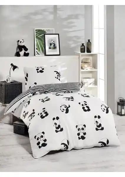 Eponj Home Junior Panda Nevresim Seti Tek Kişilik Modern ve Şık Tasarım