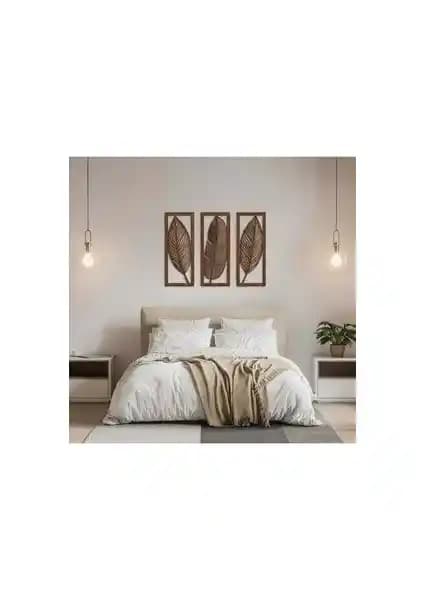 Evdeucuz Yaprak Desenli MDF Duvar Dekoru: Modern ve Uygun Fiyatlı Dekorasyon Çözümü