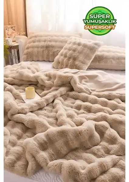 Evlen Home Collection Kürk Yatak Örtüsü: Şık ve Çok Yönlü Konfor Sunan Tasarım