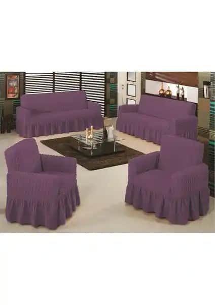 Evory Home Bürümcük Maxi Koltuk Örtüsü Takımı Modern ve Şık Dekorasyon İçin Uygun