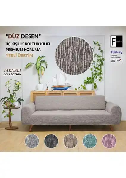 Faiend Jakarlı 3 Kişilik Lastikli Koltuk Kılıfı: Şıklık ve Fonksiyonellik Bir Arada