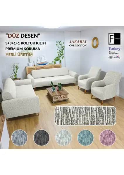 Faiend Jakarlı Esnek Kanepe Kılıfı: Şık ve Koruyucu Modern Ev Dekorasyonu Ürünü