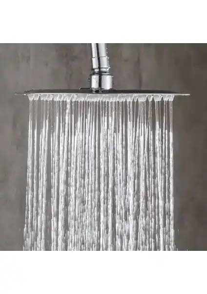 Fause Tepe Kare Slim 304 Metal Duş Başlığı Modern ve Dayanıklı Tasarım