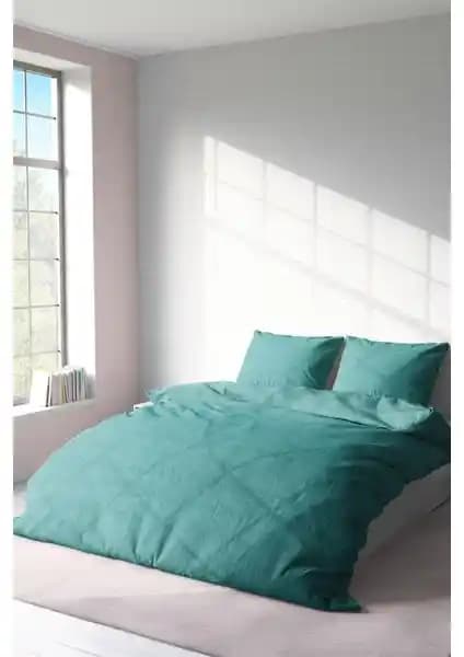 Favora Gold Yeşil Çift Kişilik Pamuklu Nevresim Seti Estetik ve Dayanıklı Tasarım