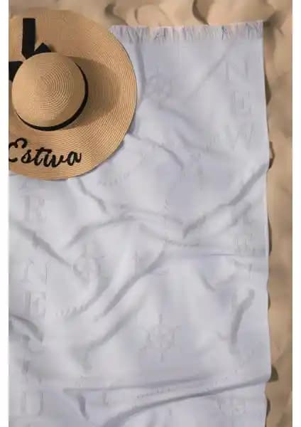 Favora Trend %100 Pamuk Kabartmalı Plaj Havlusu Gri Şık ve Dayanıklı Tasarım