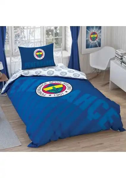 Fenerbahçe Lacivert Logo Pamuk Nevresim Takımı Yatak Odası Dekorasyonuna Şıklık Katar