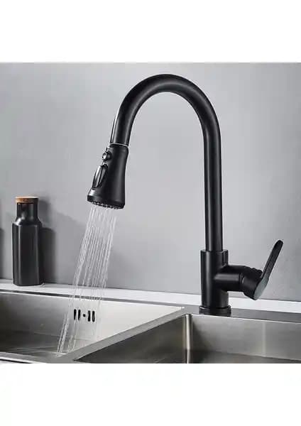 Fleko Spiralli Siyah Evye Bataryası: Modern ve Kullanışlı Mutfak Çözümü