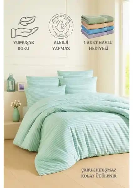 Formeya Çizgili Lastikli Çarşaflı Çift Kişilik Nevresim Takımı İncelemesi