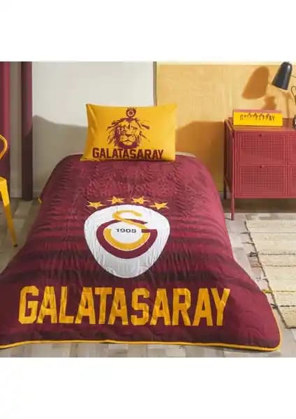 Galatasaray Lisanslı Tek Kişilik Yatak Örtüsü Seti Konfor ve Şıklık Sunar