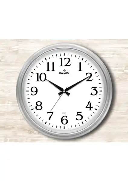 Galaxy 1962-G Premium Büyük Büro Gri Duvar Saati: Estetik ve Dayanıklı Dekoratif Zaman Göstergeçisi