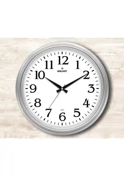 Galaxy 1962-G Premium Büyük Büro Gri Duvar Saati: Estetik ve Dayanıklı Dekoratif Zaman Göstergeçisi