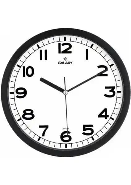 Galaxy 1964-K Premium Siyah Vintage Duvar Saati 35 cm Estetik ve İşlevsel Tasarım