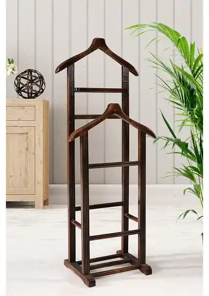 Geleneksel ve Modern Dokunuşlarla Tasarlanmış Çift Tepeli Koyu Ceviz Uşak Mobilyası