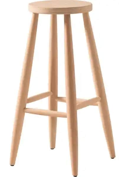 Geppetto Ahşap Yuvarlak Bar Tabureleri Modern Tasarım ve Uzun Ömür Sağlayan Mobilya Seçeneği