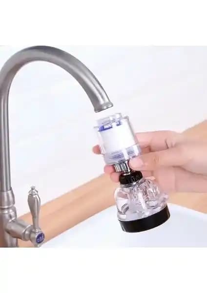 Go İthalat Filtreli Su Tasarruflu 3 Fonksiyonlu Oynar Musluk Başlığı Şeffaf Tasarım