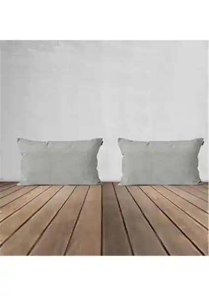 Goccia 2'li Kadife Dokulu Dikdörtgen Kırlent Kılıfı Şık ve Dayanıklı Dekorasyon Ürünü