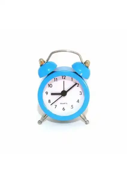 Gold Dekor Mini Çalar Saat Mavi: Şık ve Fonksiyonel Tasarım ile Günlük Kullanım İçin Uygun