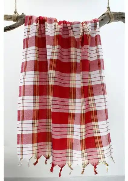 GOLDRİSE Bedinn Peştemal Klasik Kırmızı: Geleneksel ve Modern Kullanım İçin Uygun