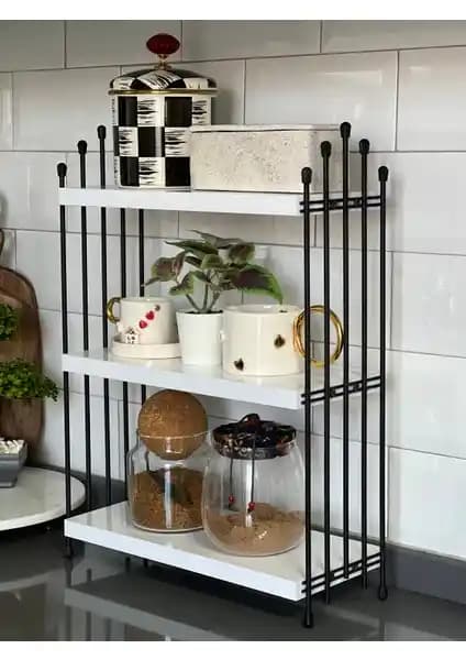 Guhef Üçlü Tel Raf: Modern ve Dayanıklı Depolama Çözümü Ev ve Mutfaklar İçin