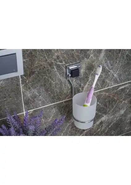 Hagen Güçlü Yapıştırma Diş Fırçalık: Dayanıklı ve Estetik Banyo Aksesuarı