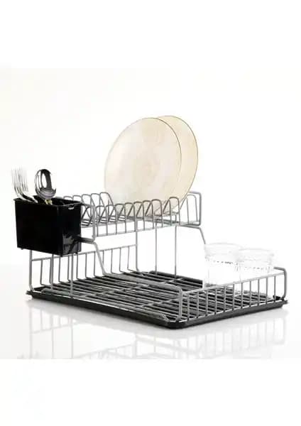 Hagen Paslanmaz Çelik Çift Katlı Bulaşık Sepeti: Dayanıklı ve Şık Mutfak Gereci