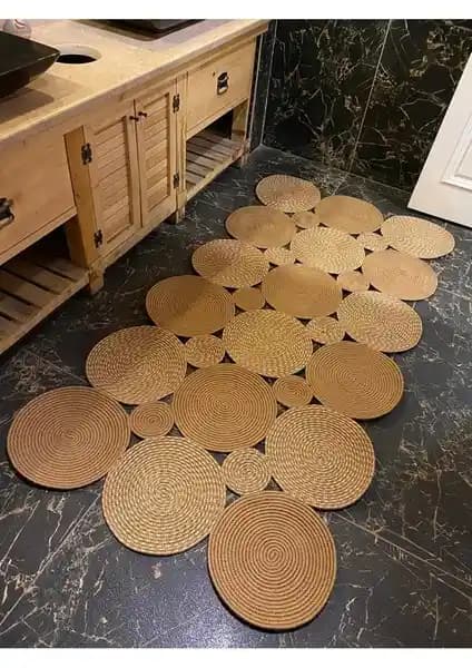 Halımax Milda Jüt Hasırlı El Örgü Kilim: Doğal ve Modern Dekoratif Çözüm