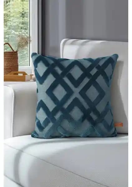 Hamur Bohem Tarz Tasarımlı Punch Panç Desenli Dekoratif Yastık Kılıfı 43x43 cm