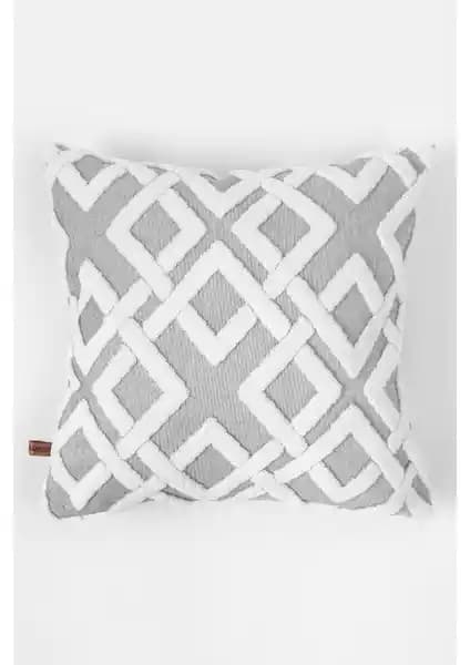 Hamur Bohem Tasarım Punch Panç Desenli Dekoratif Kırlent Kılıfı 43x43 cm