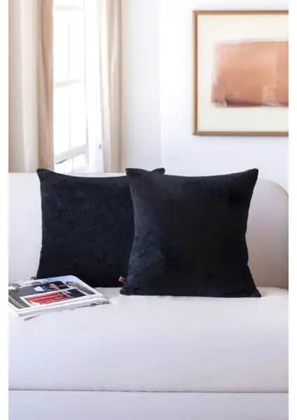 Hamur Iskandinav Bohem Teddy Puffy Siyah Kırlent Kılıfı Modern Dekorasyon İçin Uygun