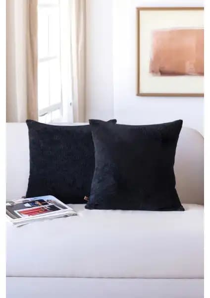 Hamur Iskandinav Bohem Teddy Puffy Siyah Kırlent Kılıfı Modern Dekorasyon İçin Uygun