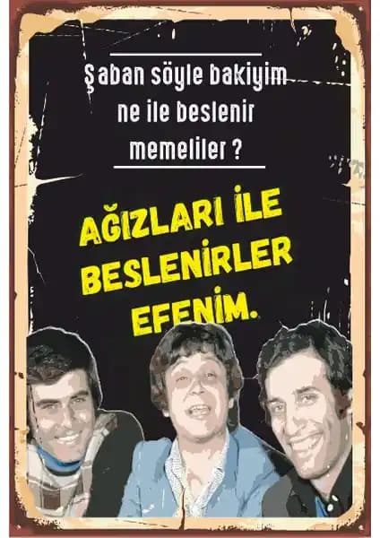Hayat Poster Hababam Sınıfı Temalı Retro ve Nostaljik Duvar Dekoru 20x30 cm
