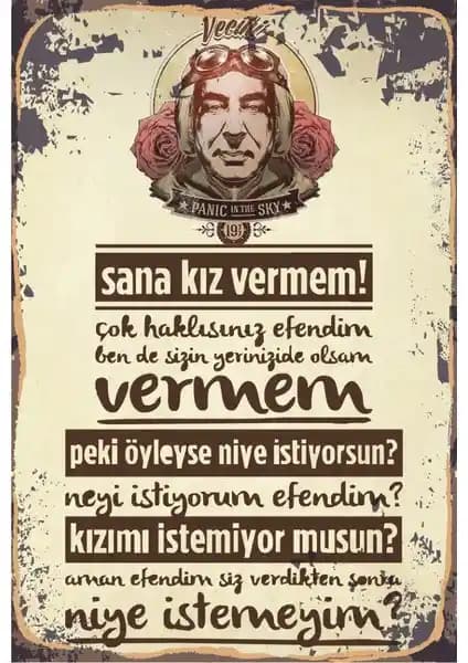 Hayat Poster Vecihi Yeşilçam Retro Vintage Ahşap Poster Dekorasyon İçin Şık ve Nostaljik Bir Seçenek