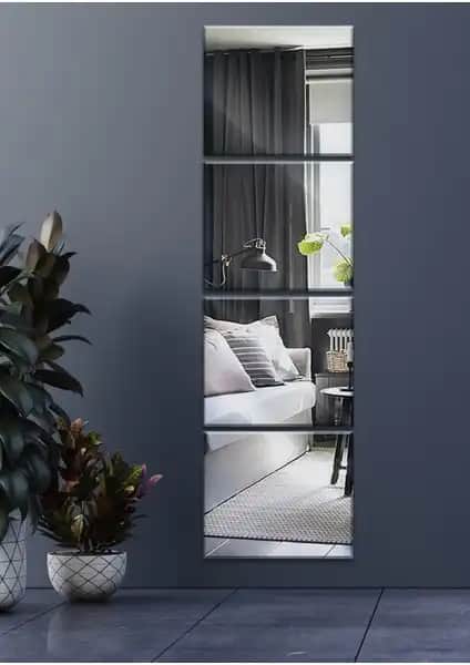 Hediyeler Kapında 4 Parça Kare Duvar ve Boy Aynası Seti 30x30cm Modern ve Şık Tasarım