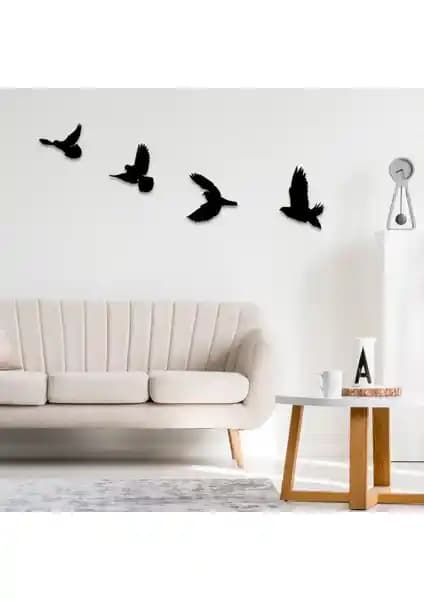 Hellove Ahşap Modern Kuş Duvar Süsü ile İç Mekanlara Şıklık Katın